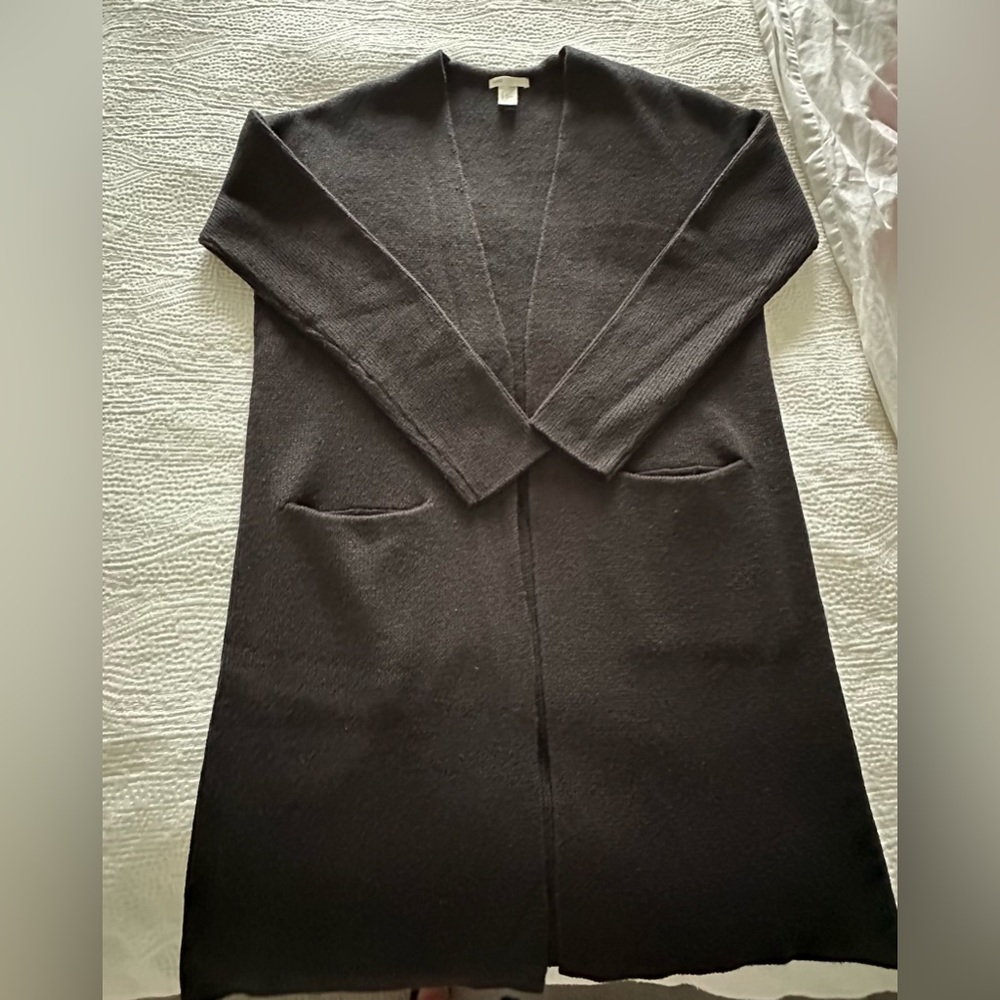 Black long cardigan / duster